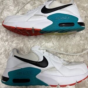Nike Women’s Air Max Excee White, Teal, Yellow, Orange -Size 9.5